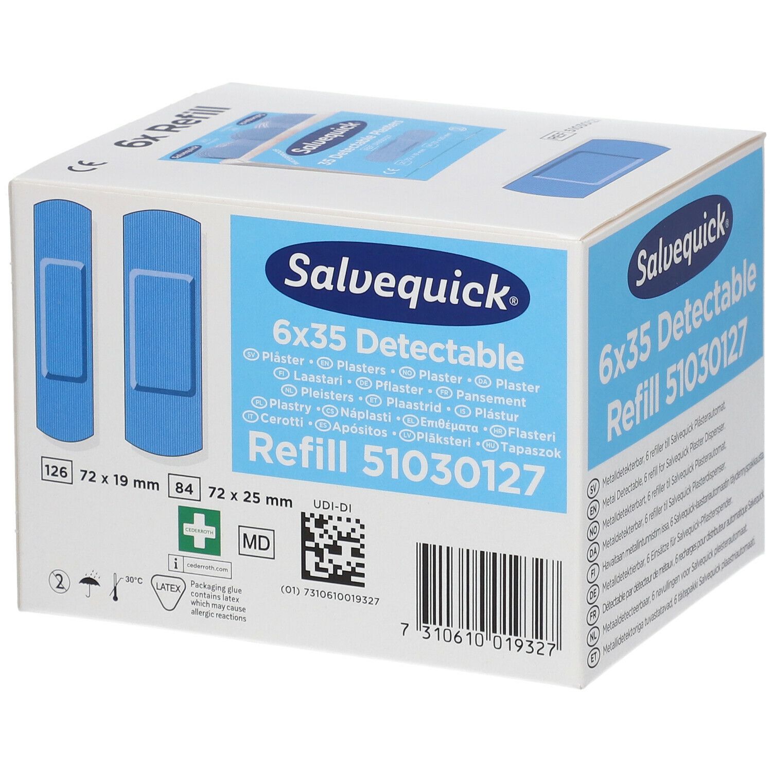 Salvequick® Pansements auto-adhésifs bleu