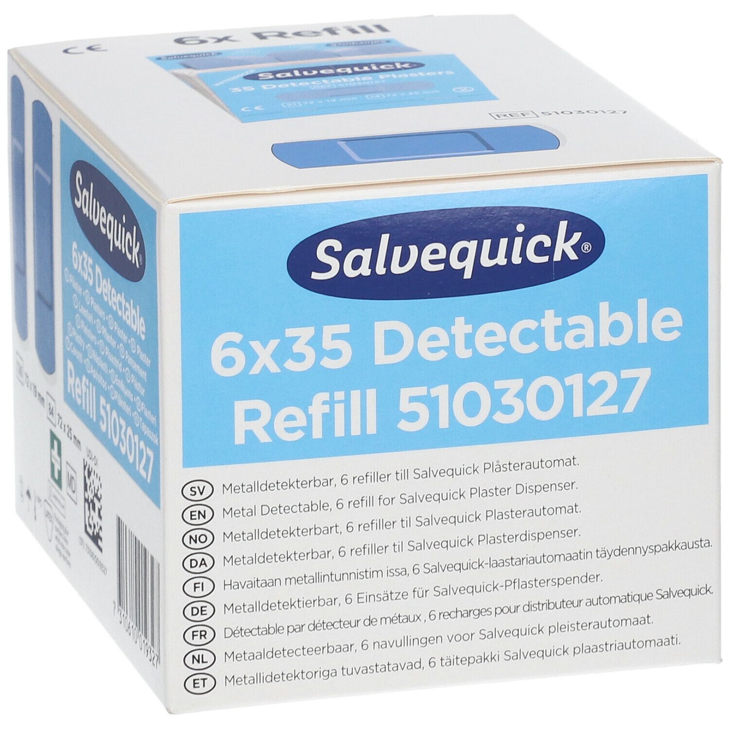 Salvequick® Pansements auto-adhésifs bleu