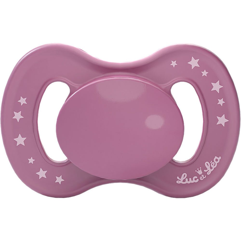 Luc et Léa Tétine Rose - Violet Anatomique 18 Moins+ DUO