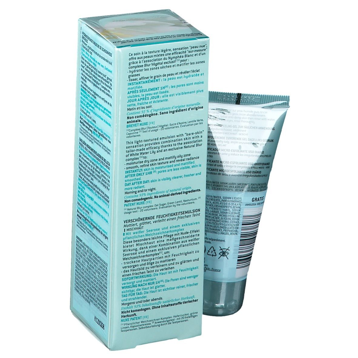 Nuxe Aquabella Beauty-Revealing Hydraterende Emulsie + Micro-Exfoliating Purifying Gel GRATIS