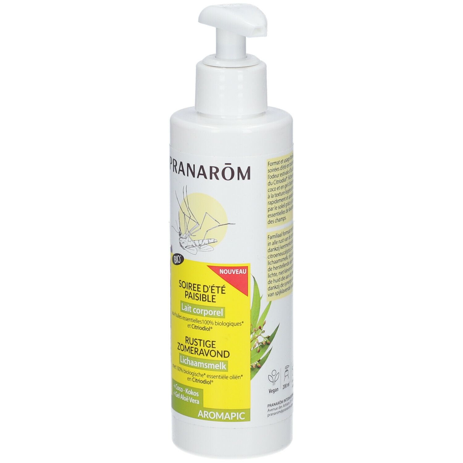 Pranarôm Aromapic Lait Corporel Hydratant Anti-Moustiques Bio