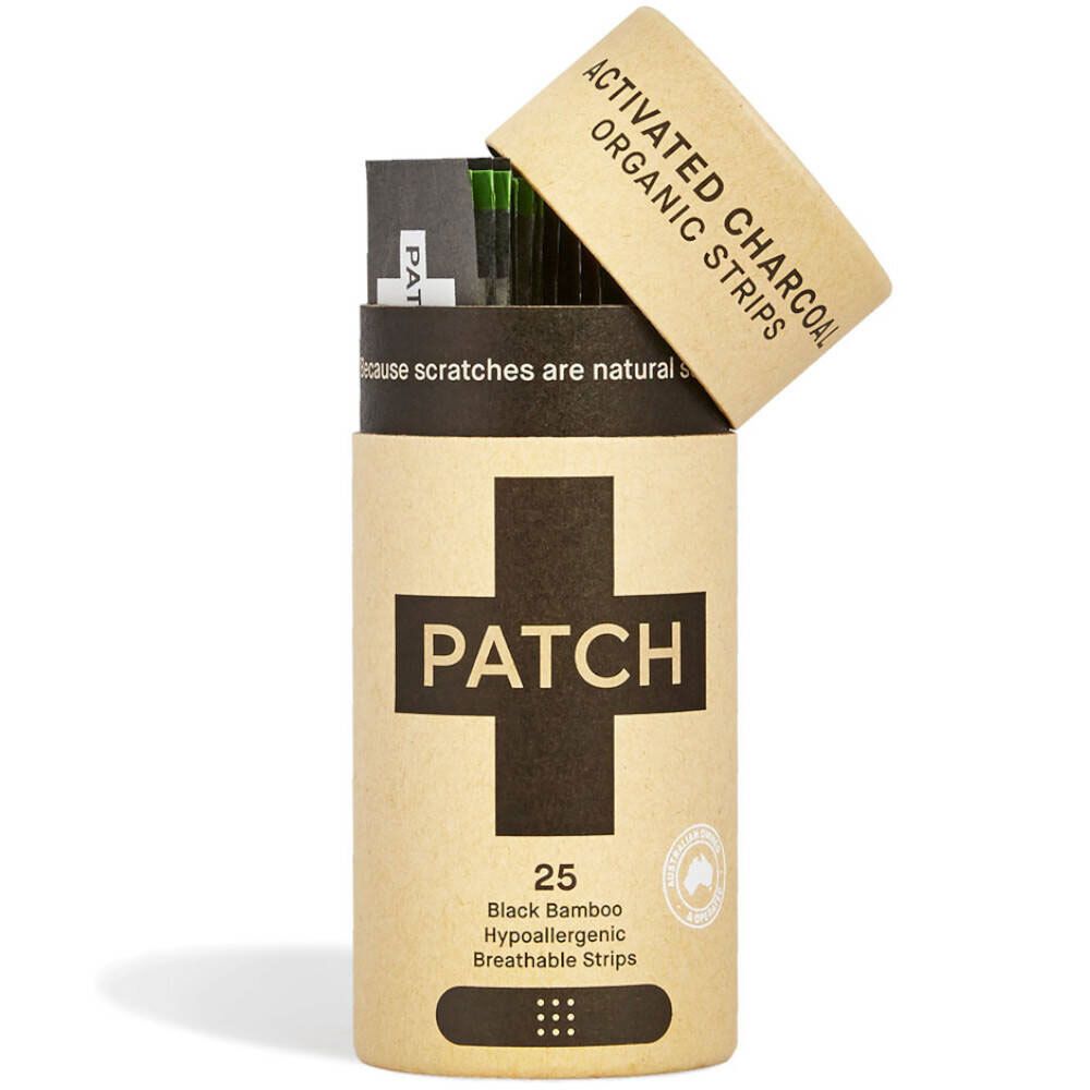 PATCH Black Bamboo Pleisters Beten & Splinters Geactiveerde Houtskool
