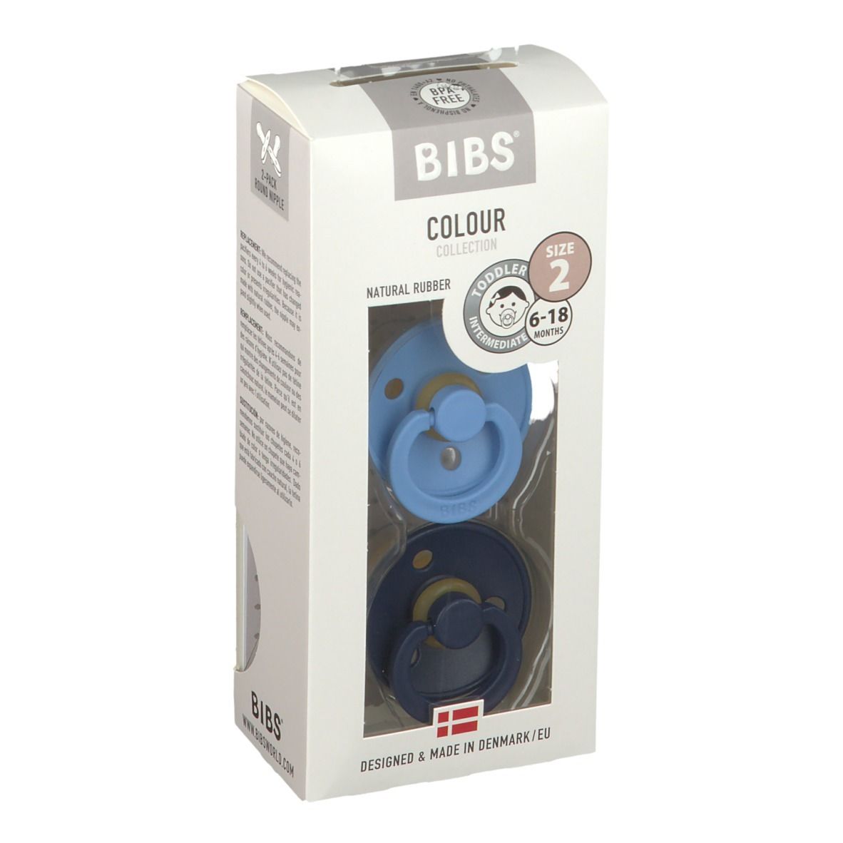 BIBS Tétine Sky Blue - Deep Space 6-18 Mois