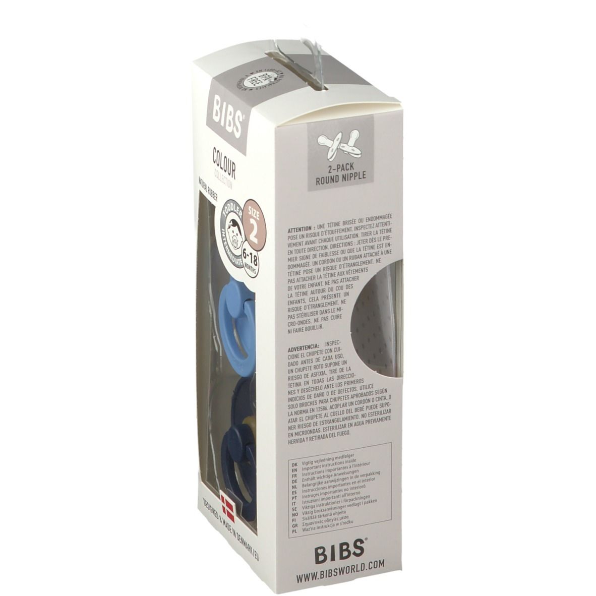 BIBS Tétine Sky Blue - Deep Space 6-18 Mois