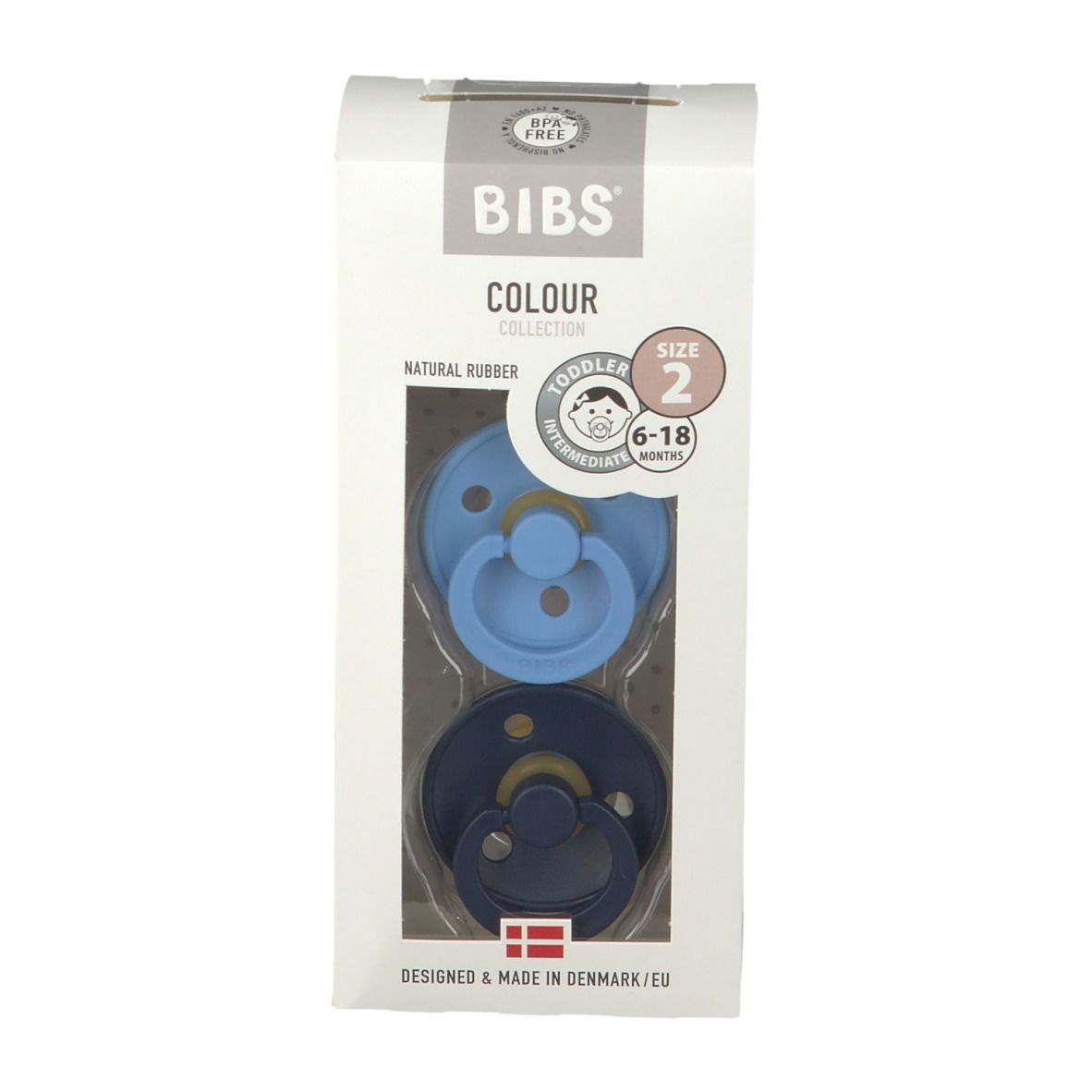 BIBS Tétine Sky Blue - Deep Space 6-18 Mois