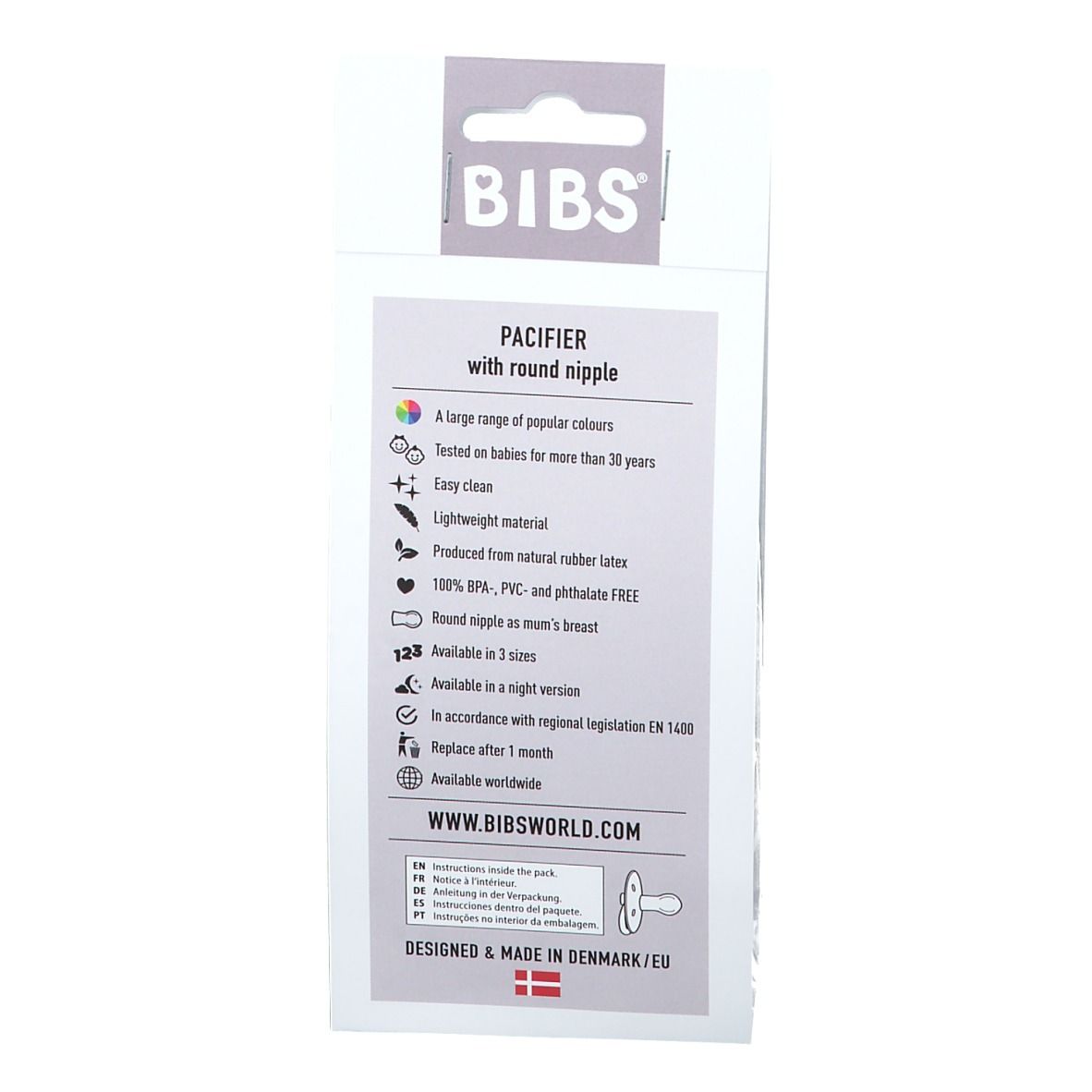 BIBS Tétine Sky Blue - Deep Space 0-6 Mois
