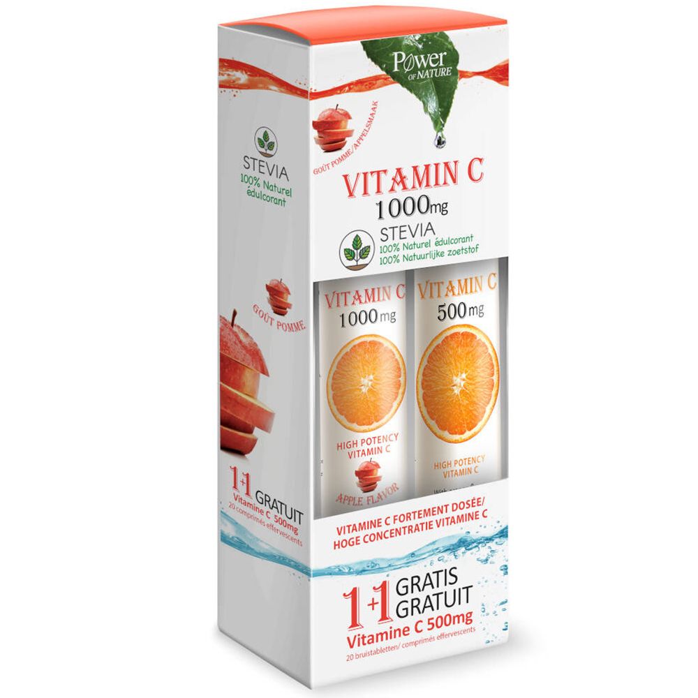 Power of Nature Vitamine C Pomme 1000mg + Vitamine C 500mg