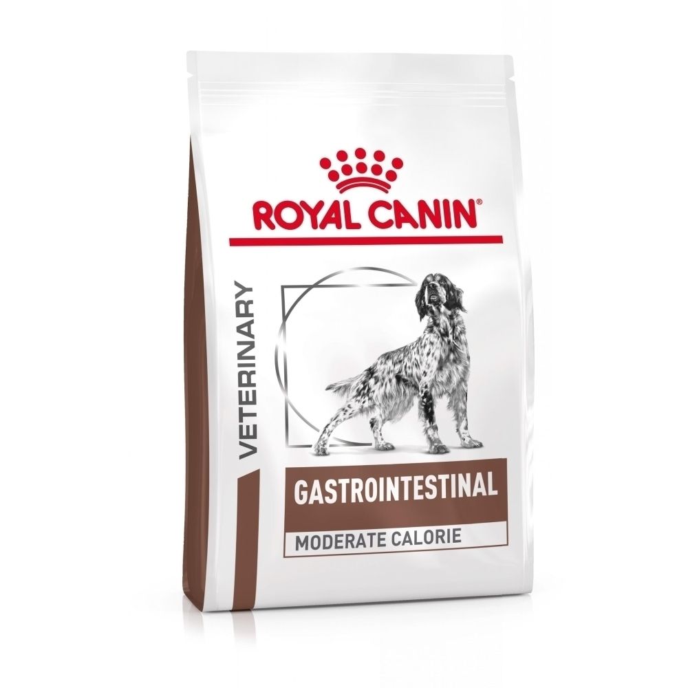Sac de nourriture vétérinaire Royal Canin Gastrointestinal Moderate Calorie pour chien.