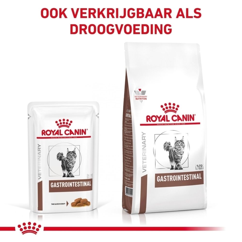 Productvoordelen van Royal Canin Veterinary Gastrointestinal in het Nederlands.