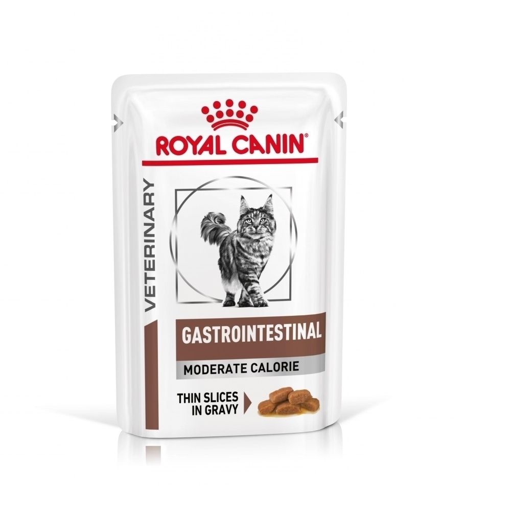 Royal Canin Gastrointestinal Moderate Calorie pouch voor katten.