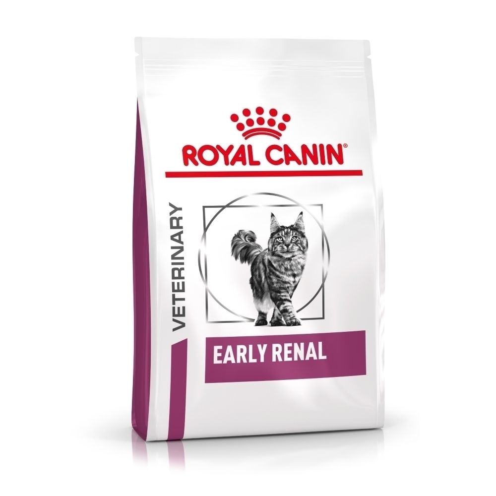 Royal Canin Veterinary Feline Early Renal voerzak met kat.