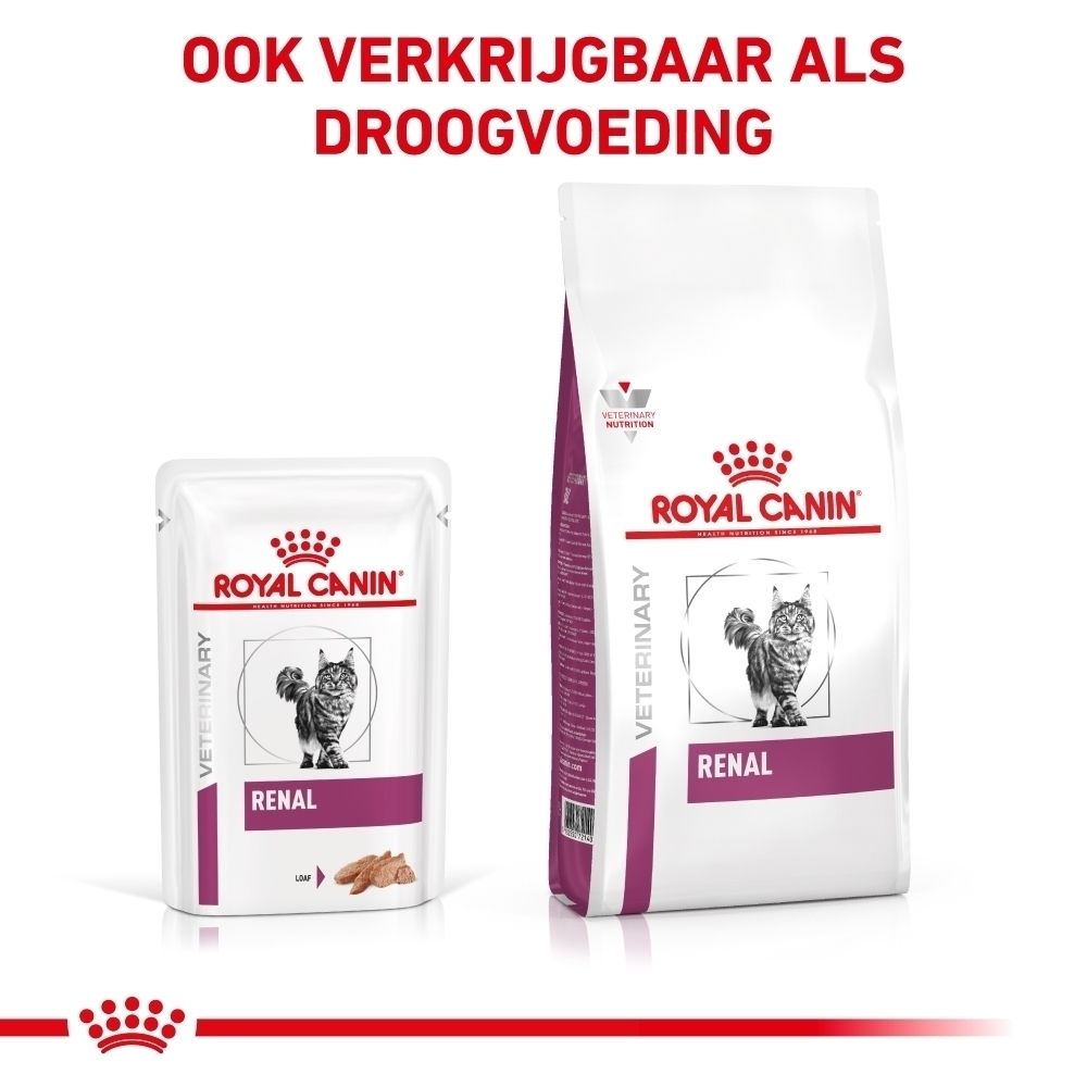 Royal Canin Veterinary Renal kattenvoer, zakje van 85g.