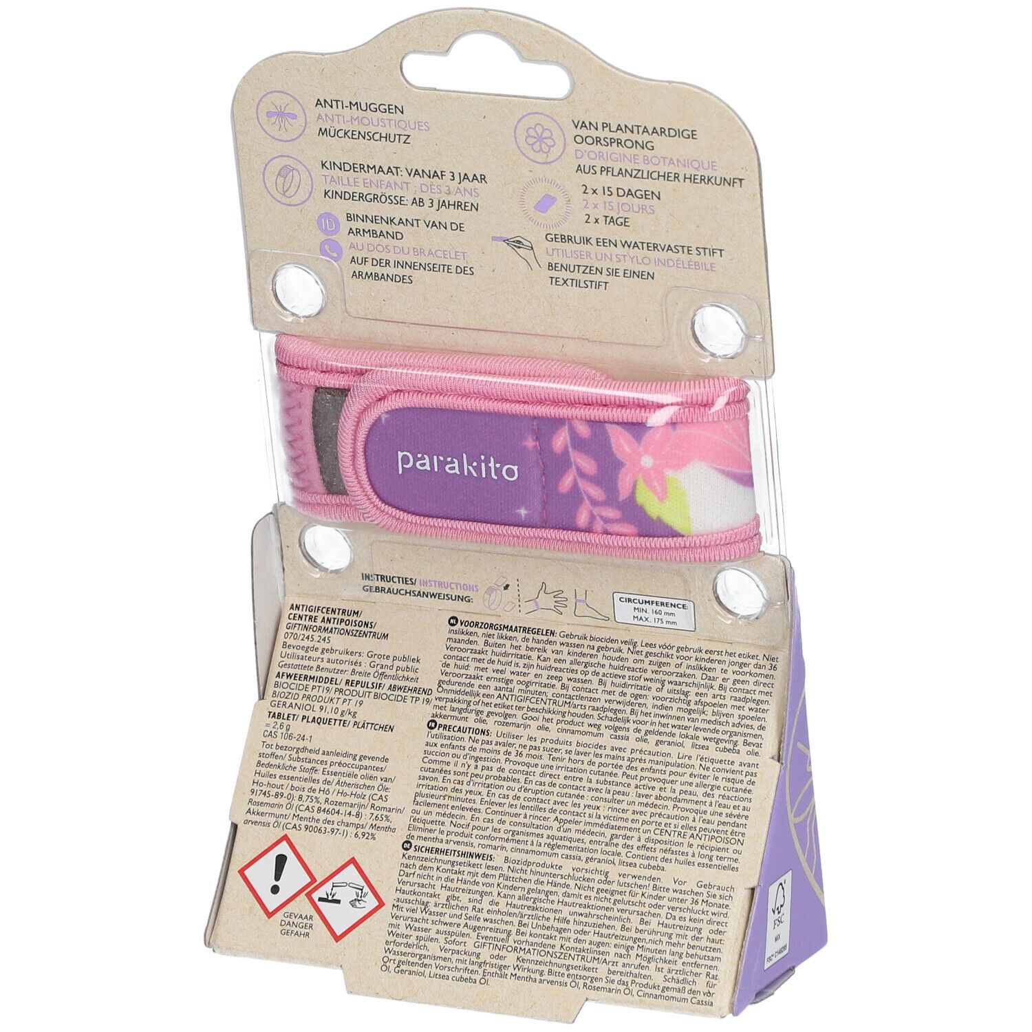 Para'Kito Anti-Mug Polsband Kids Unicorn Navulbaar