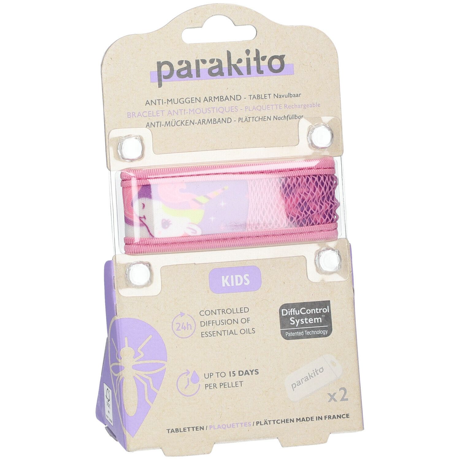 Para'Kito Anti-Mug Polsband Kids Unicorn Navulbaar