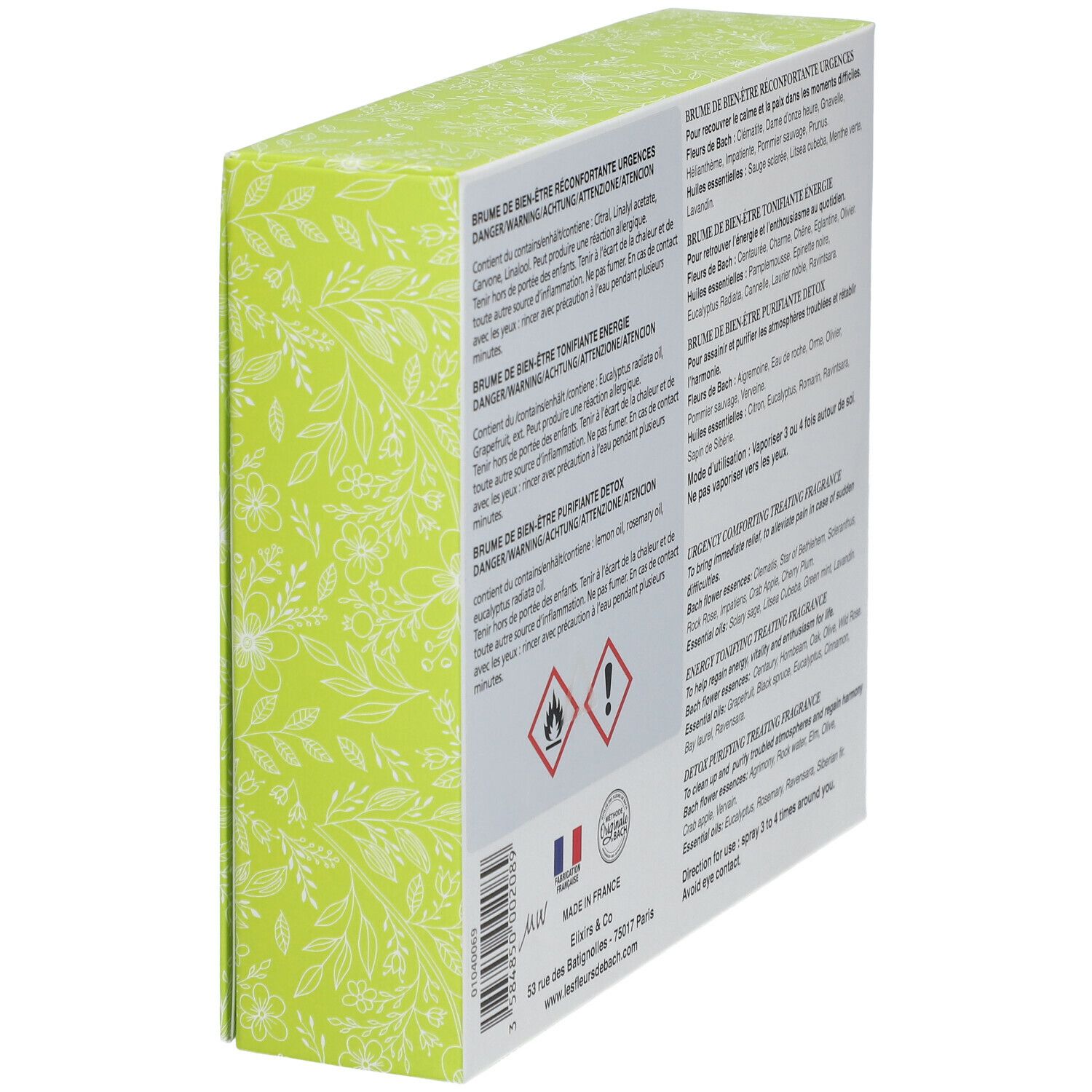 Elixirs & Co Gift Set Brumes de Bien-Être aux Fleurs de Bach