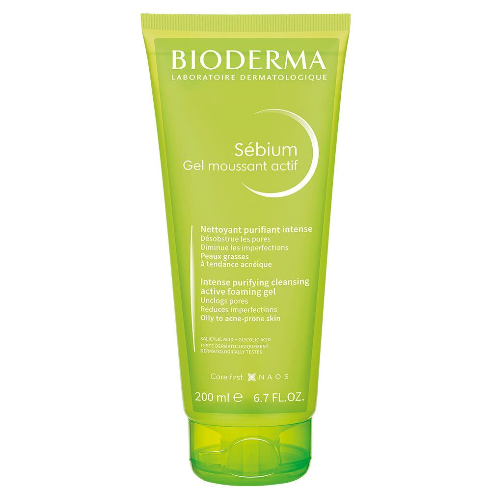 Bioderma Sébium Gel Moussant Actif Nettoyant Purifiant Intense