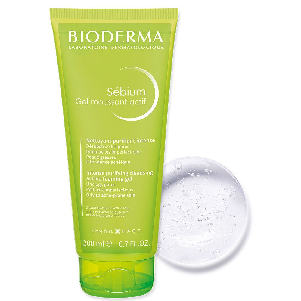 Bioderma Sébium Gel Moussant Actif Nettoyant Purifiant Intense