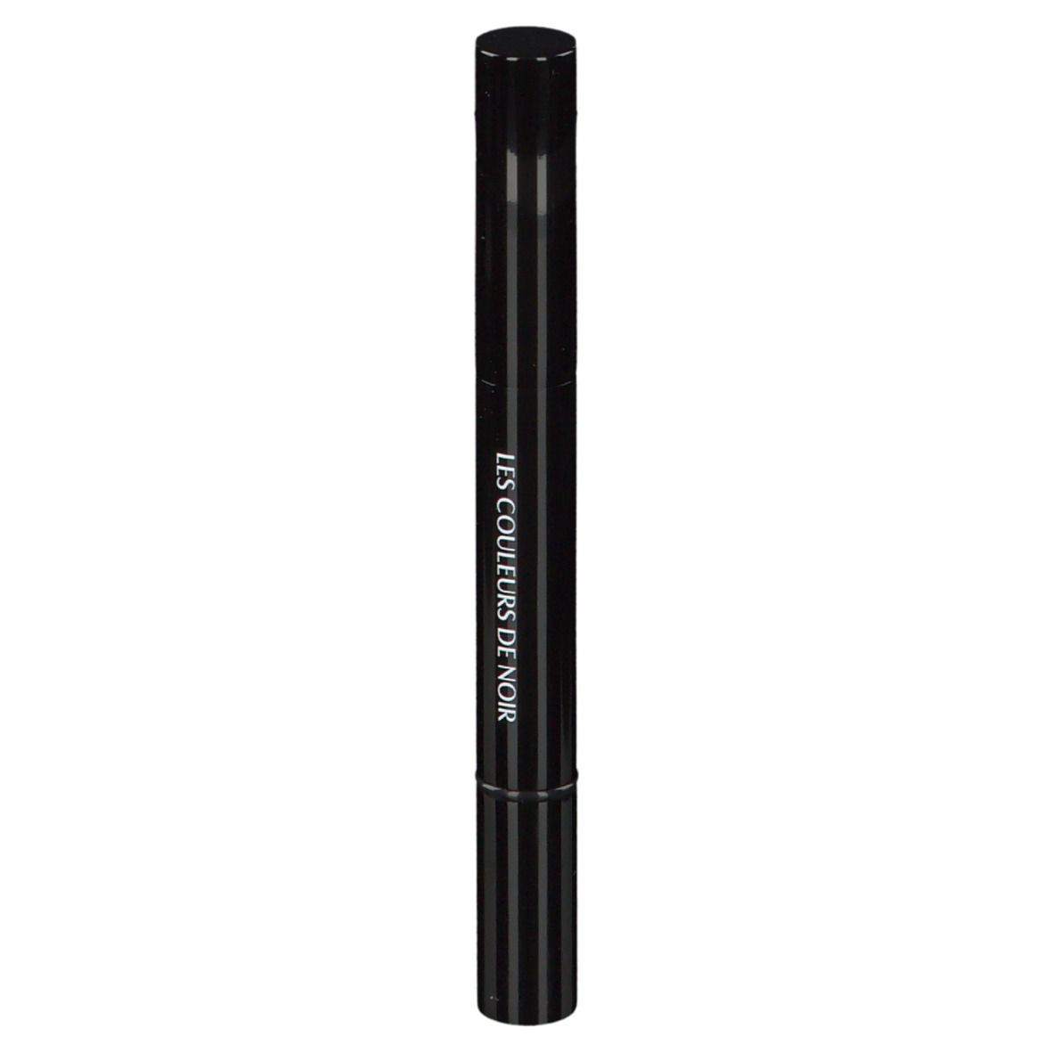 Zwarte pen met zwarte dop. Tekst op de pen: LES COULEURS DE NOIR.