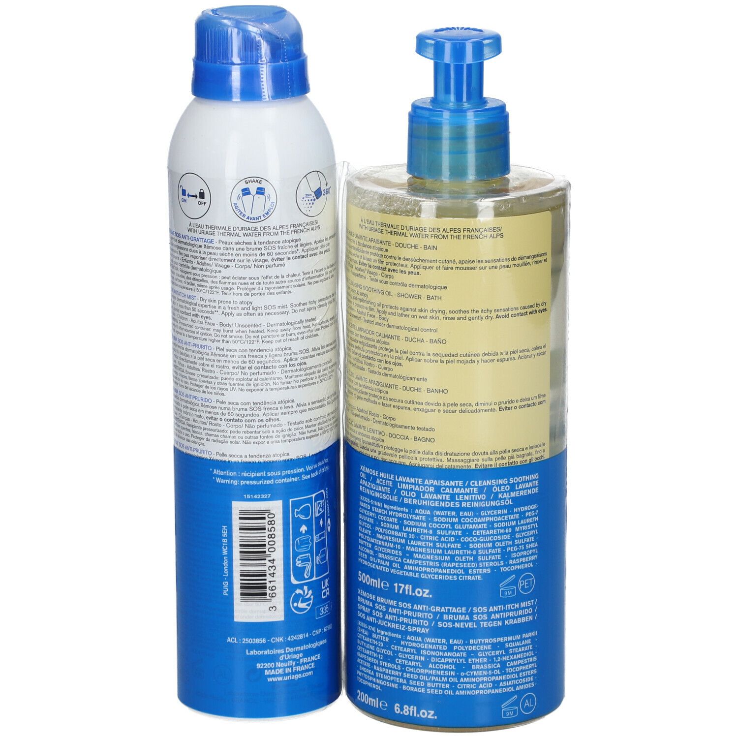 Uriage Xémose Verzachtende Reinigingsolie + SOS Anti-Jeuk Mist