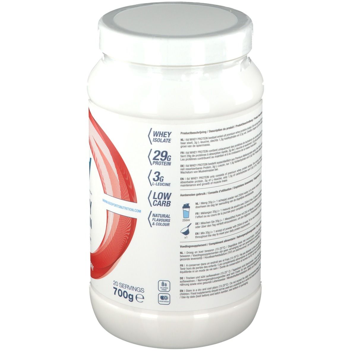 6D Sports Nutrition Whey Proteine Strawberry