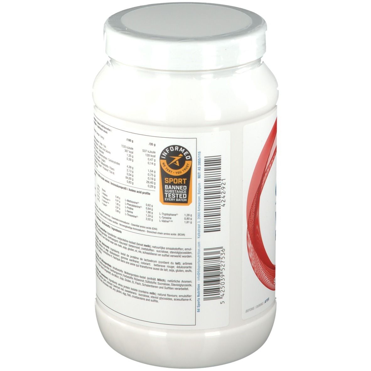 6D Sports Nutrition Whey Proteine Strawberry