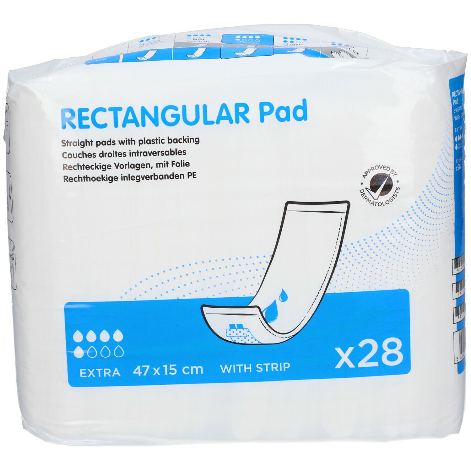 iD Rectangular Pad Extra met Strip 47 x 15 cm