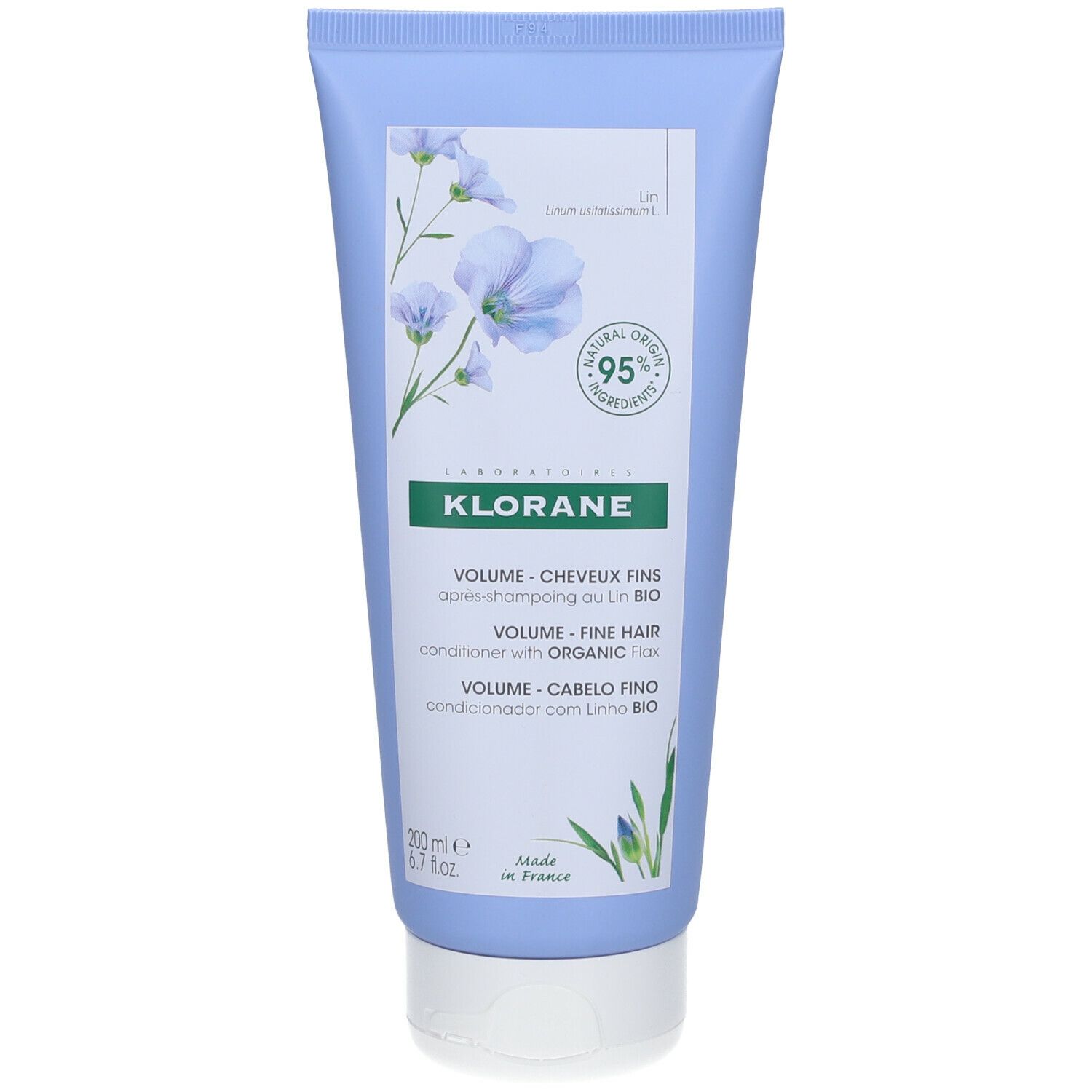 Klorane Après-Shampooing Volume au Lin Bio Nouvelle Formule