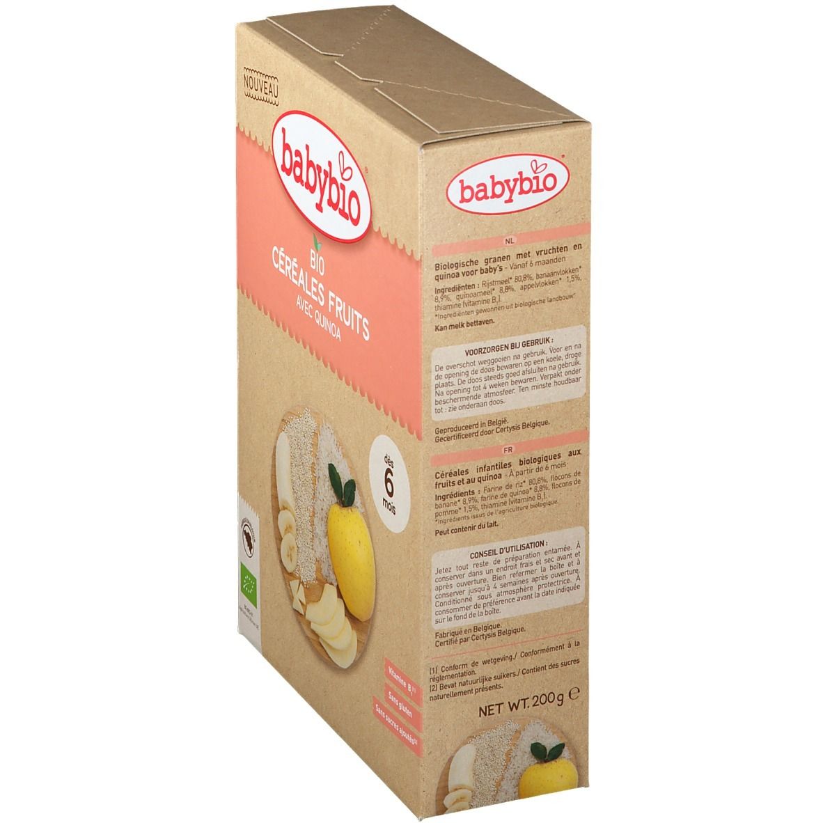 Babybio Céréales Fruits et Quinoa Bio 6 Mois