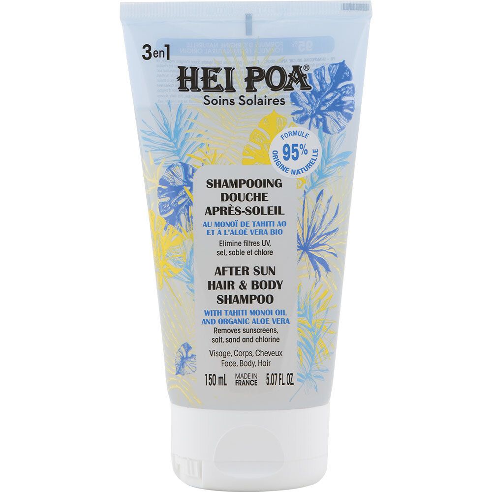 Hei Poa After Sun Hair & Body Shampoo with Tahiti Monoi Oil and Organic Aloe Vera