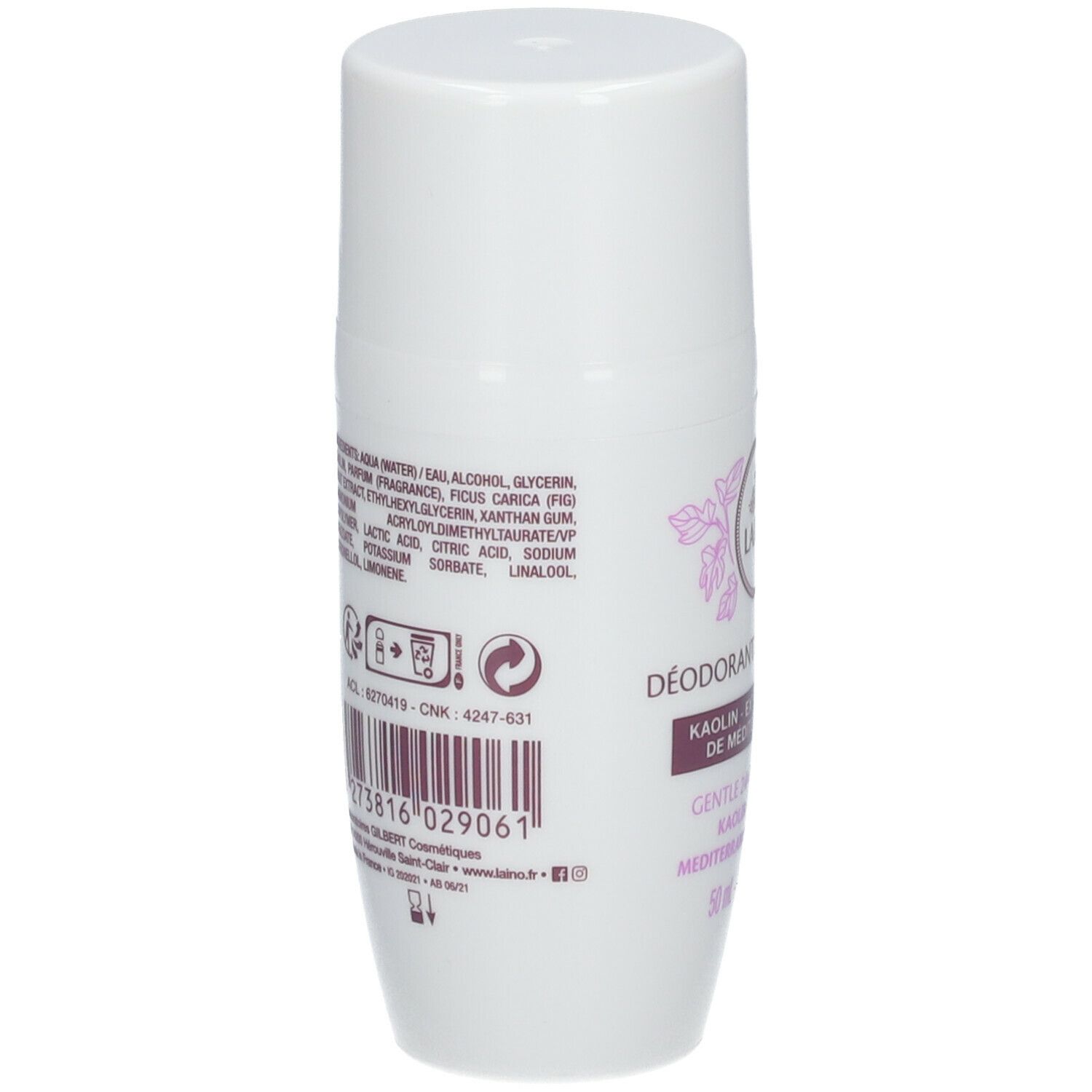 Laino Déodorant 24h Douceur Roll-On Extrait de Figue de Méditerranée Bio