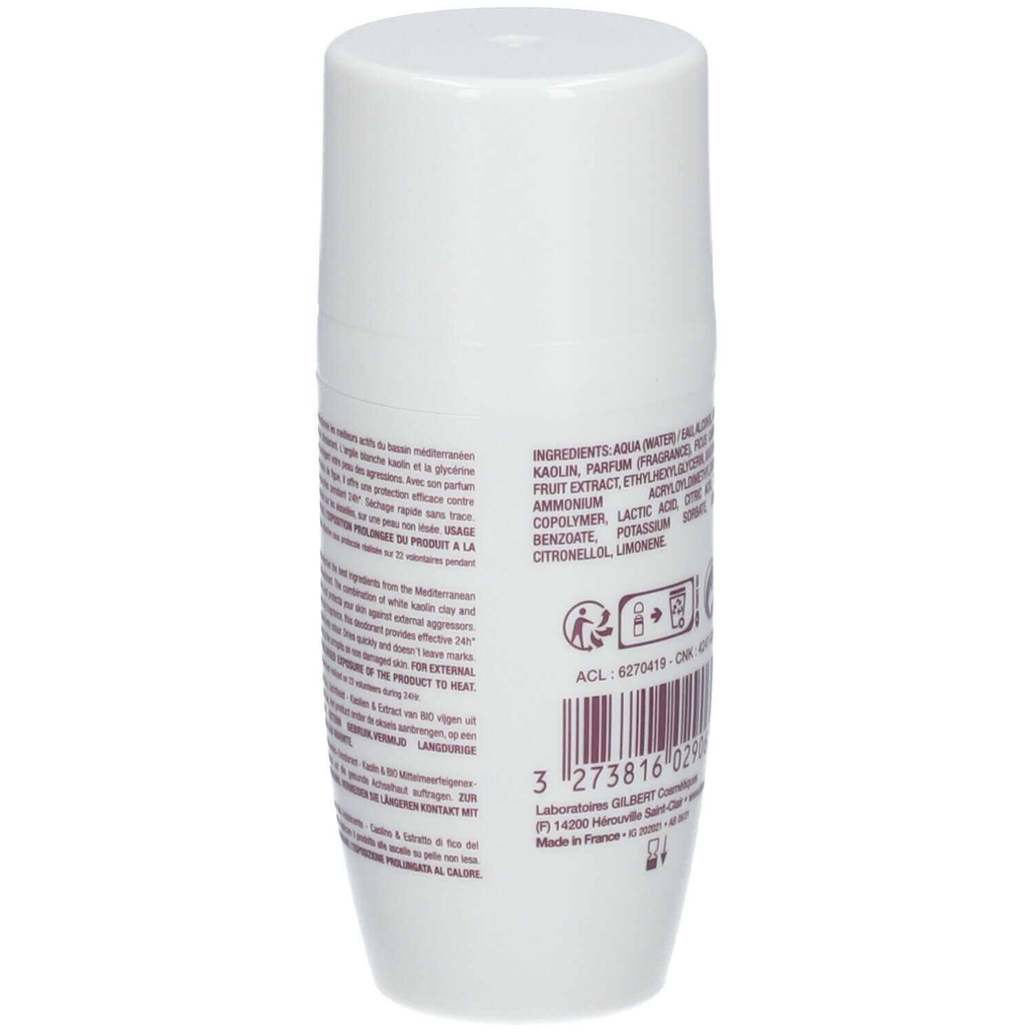 Laino Déodorant 24h Douceur Roll-On Extrait de Figue de Méditerranée Bio