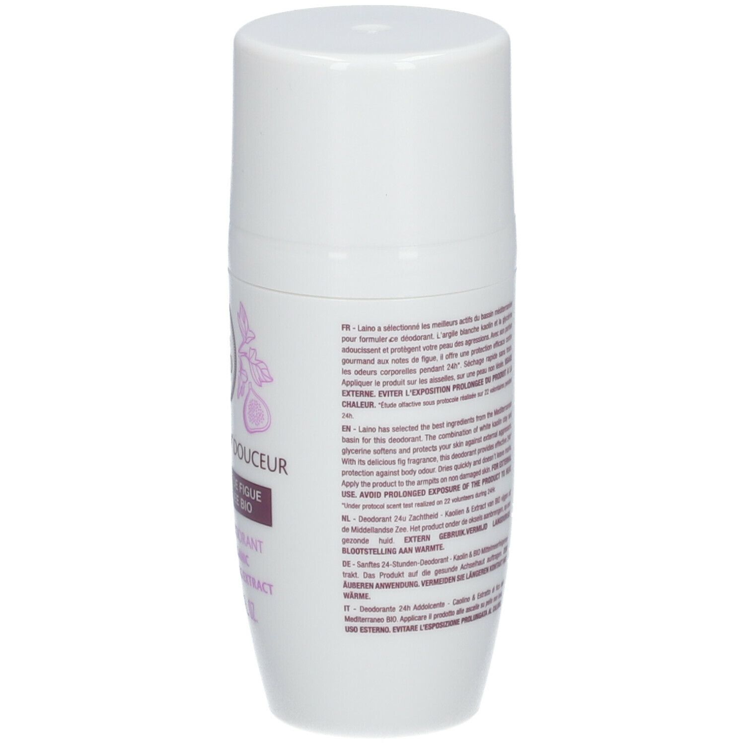 Laino Déodorant 24h Douceur Roll-On Extrait de Figue de Méditerranée Bio