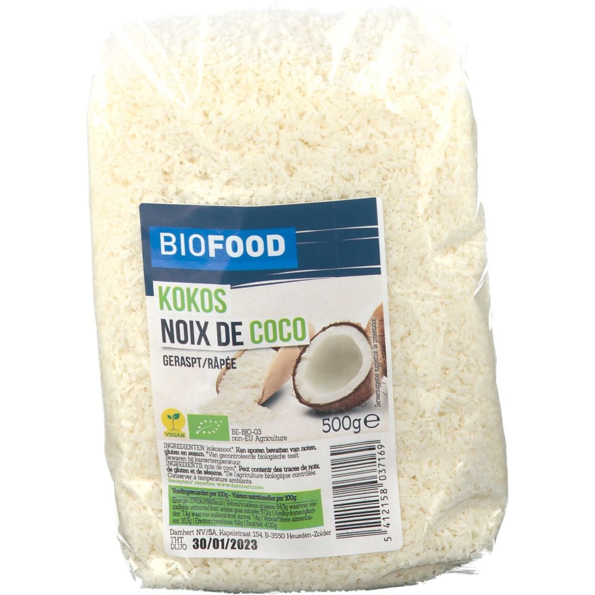 Biofood Kokos Geraspt Bio