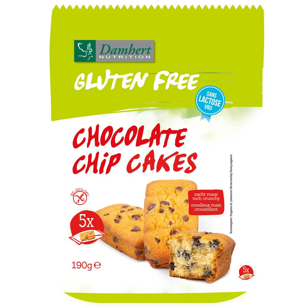 Damhert Gluten Free Mini-gâteaux aux Pépites de Chocolat Lactose Free