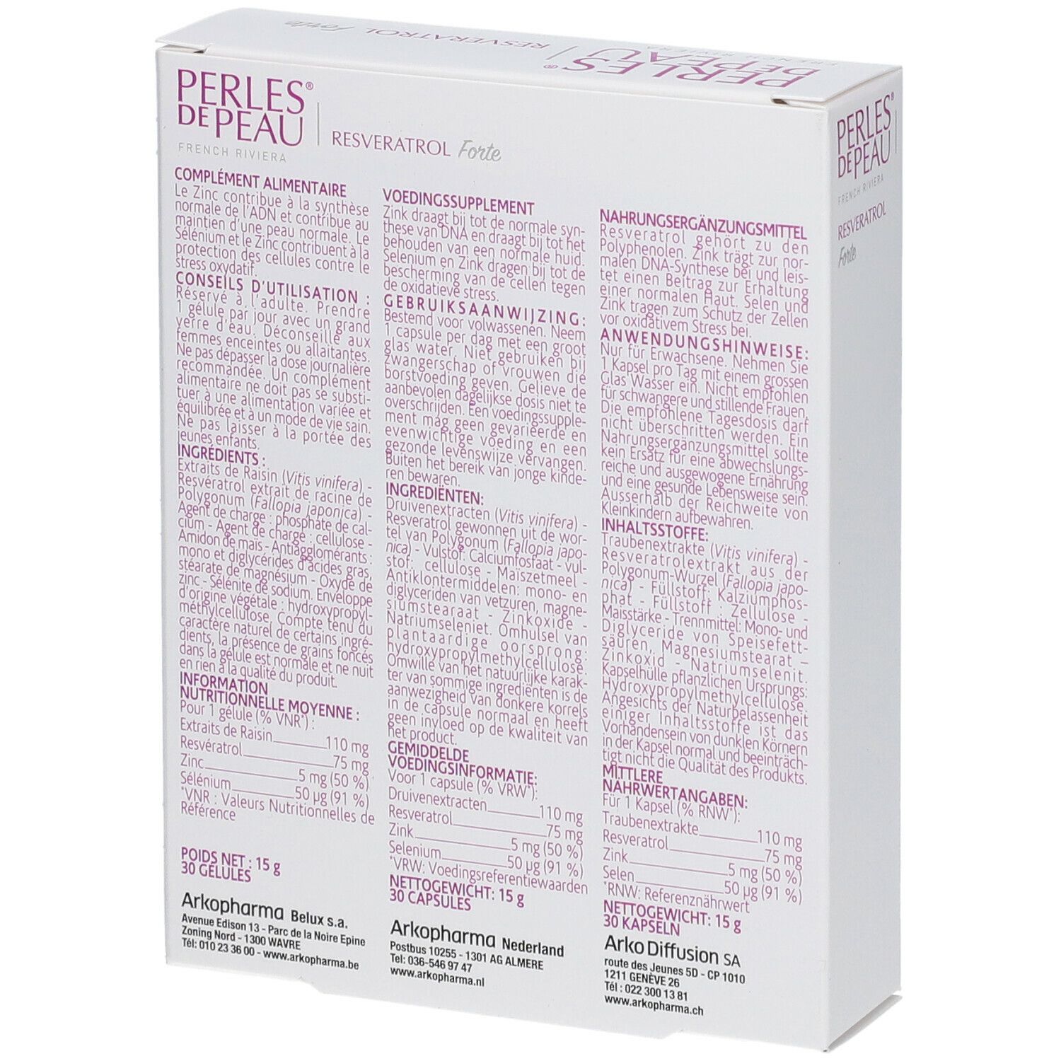 Perles® de Peau Resveratrol Forte