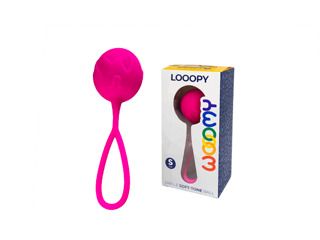 Roze Adrien Lastic Mia Single Soft-Tone bal met lus, geïsoleerd op witte achtergrond.