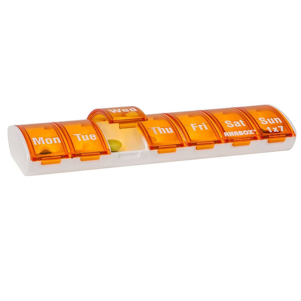 Anabox Boîte à Pilules Semaine Orange