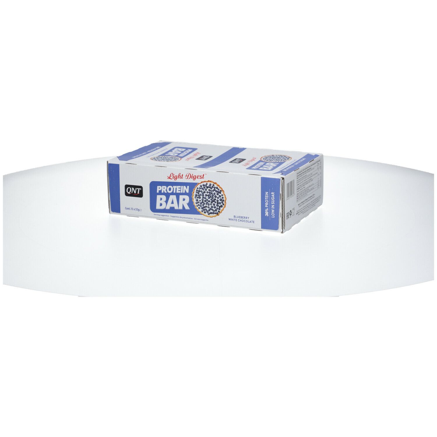 QNT Protein Bar Blueberry White Chocolate Light Digest