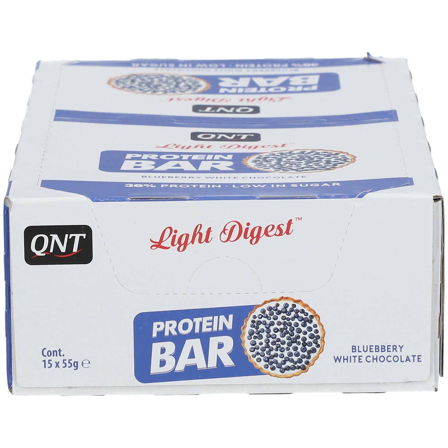 QNT Protein Bar Blueberry White Chocolate Light Digest