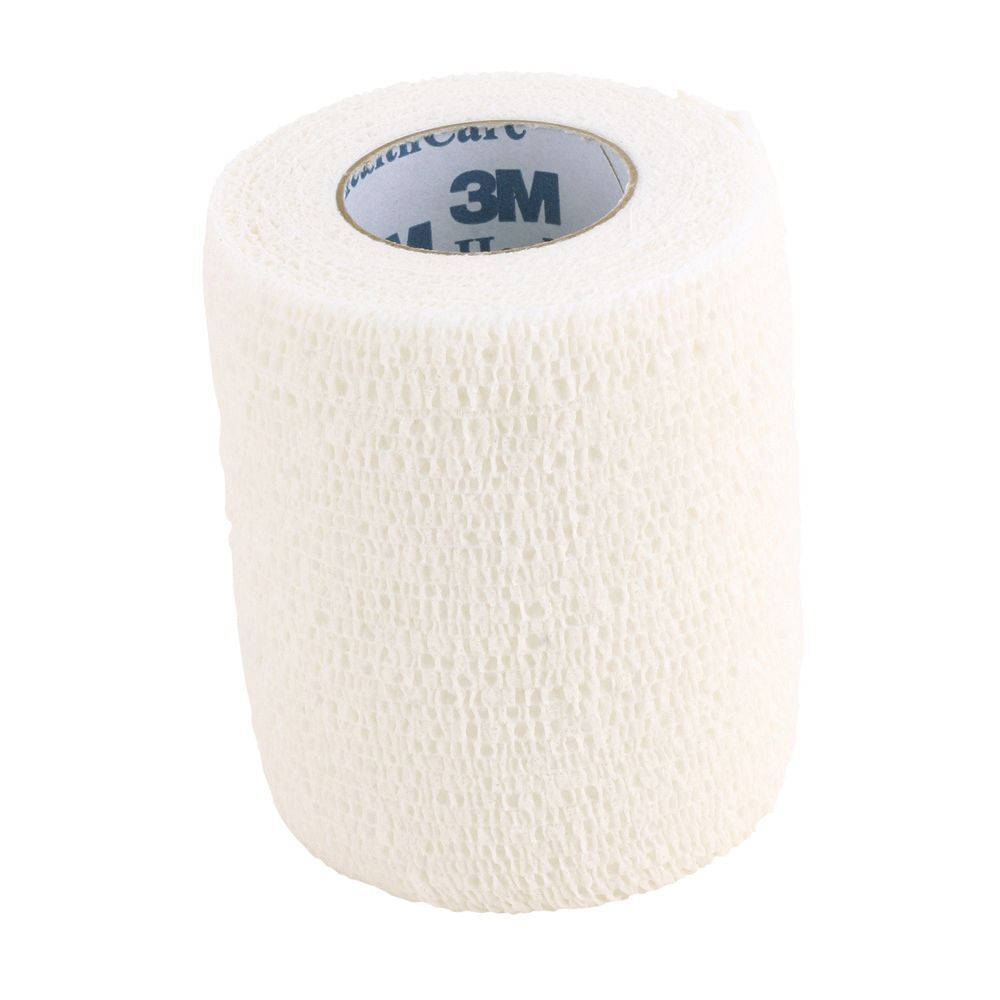 Nexcare Athletic Wrap. Witte bandage opgerold.