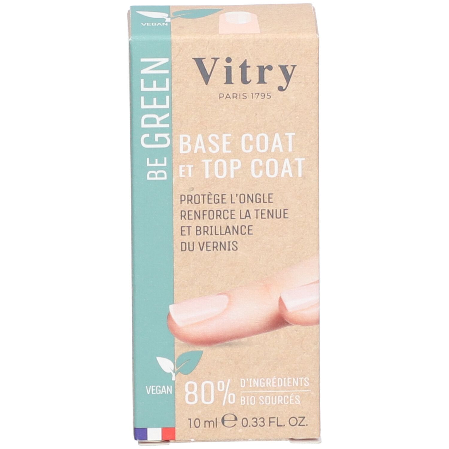 Vitry Be Green 2-in-1 Base & Top Coat 10 ml - farmaline.be