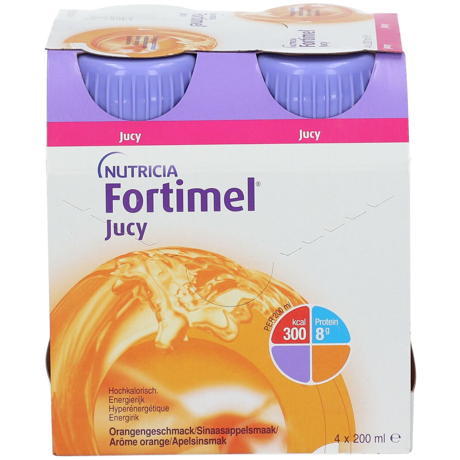 Fortimel Jucy sinaasappel 4x200ml