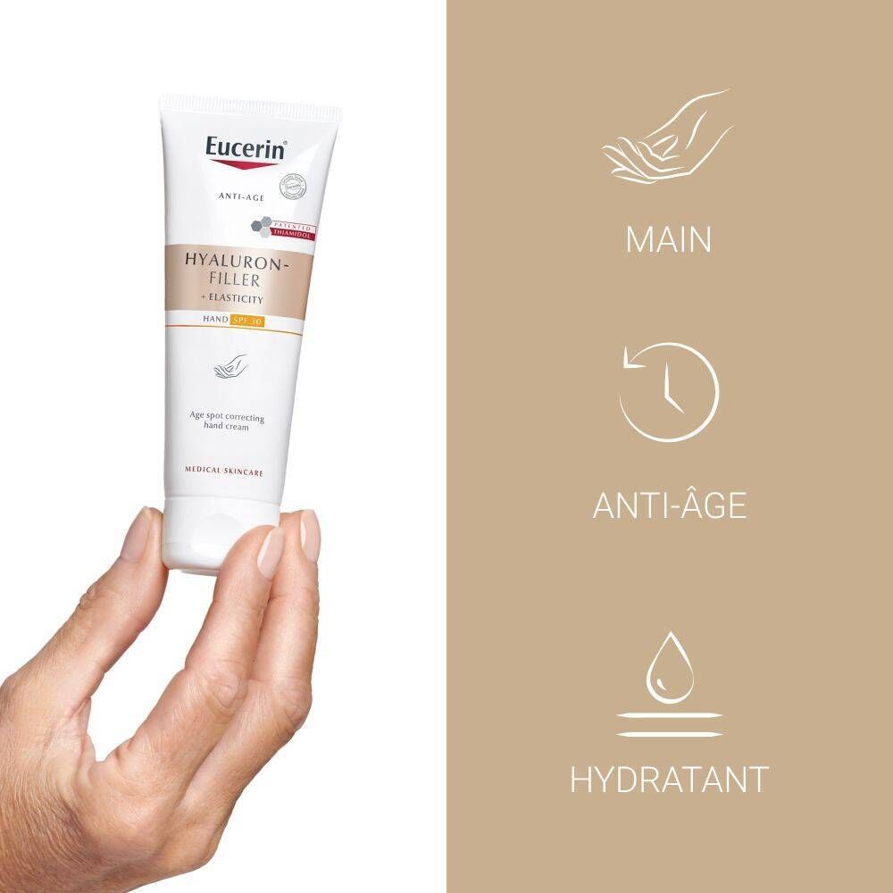 Eucerin Hyaluron-Filler + Elasticity SPF 30 Crème Mains Anti-Taches & Anti-Âge