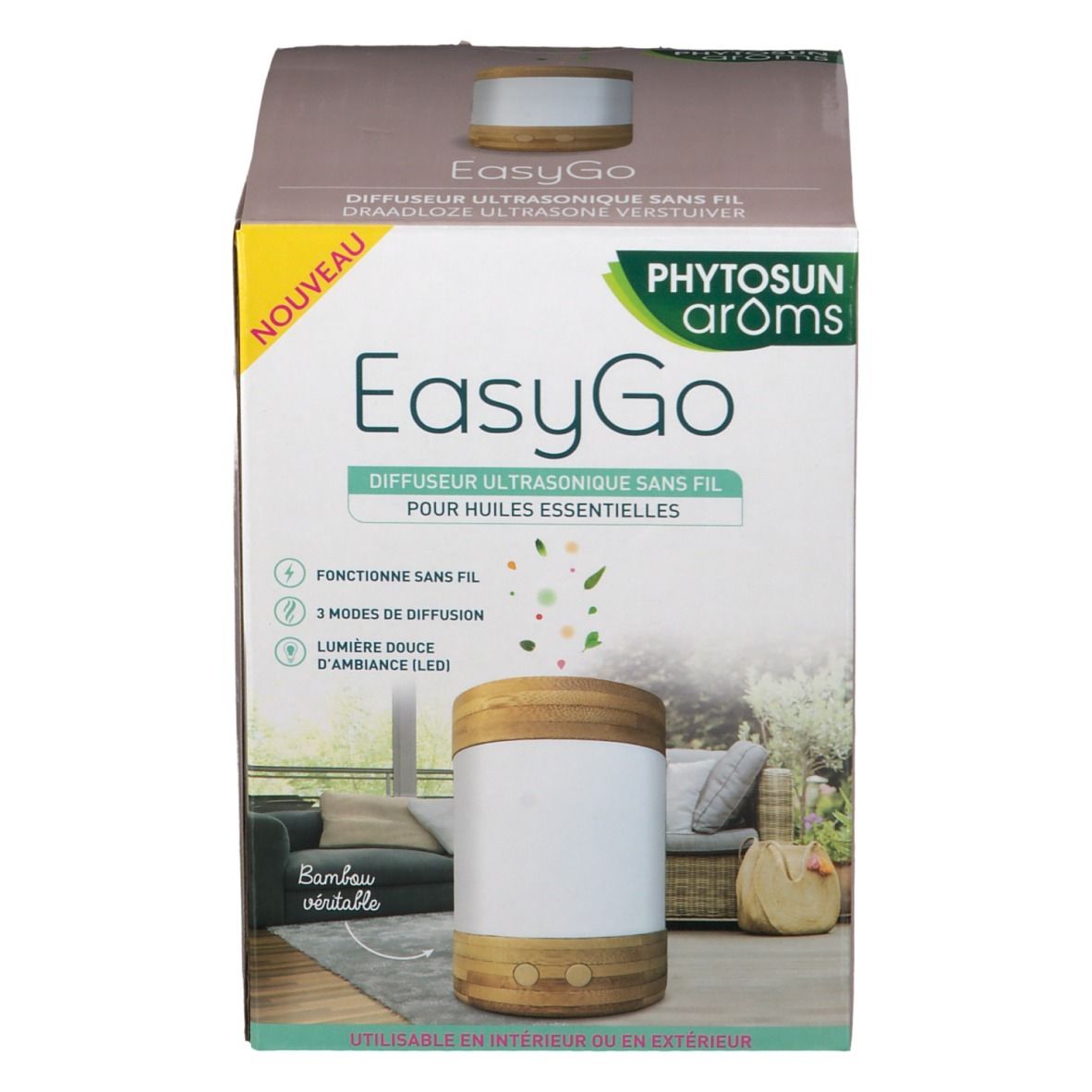 Phytosun EasyGo Draadloze Ultrasone Verstuiver voor Essentiële Oliën - Binnen & Buiten