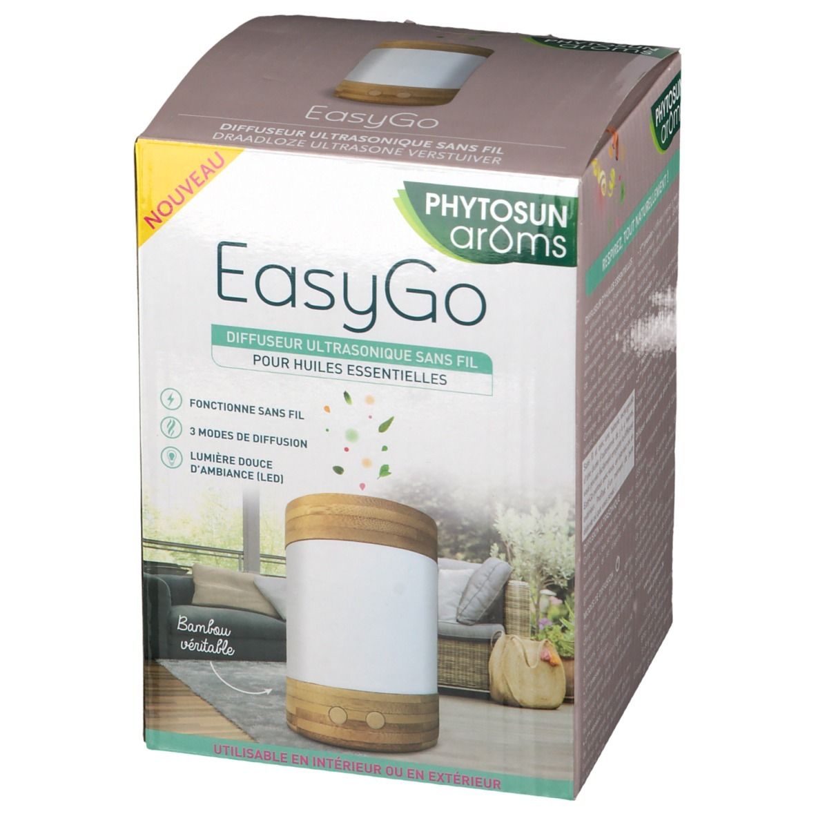 Phytosun EasyGo Draadloze Ultrasone Verstuiver voor Essentiële Oliën - Binnen & Buiten