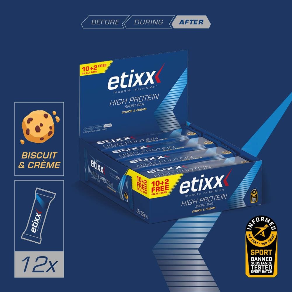 Etixx High Protein Sport Bar Cookie & Cream