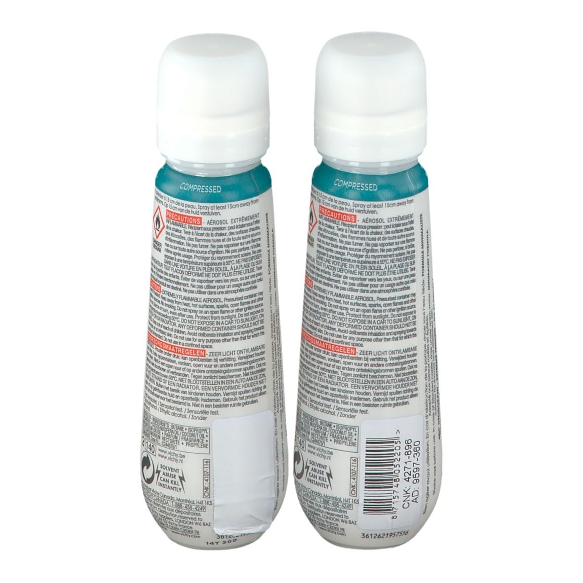 Vichy Deodorant Extreme Frisheid 48u DUO
