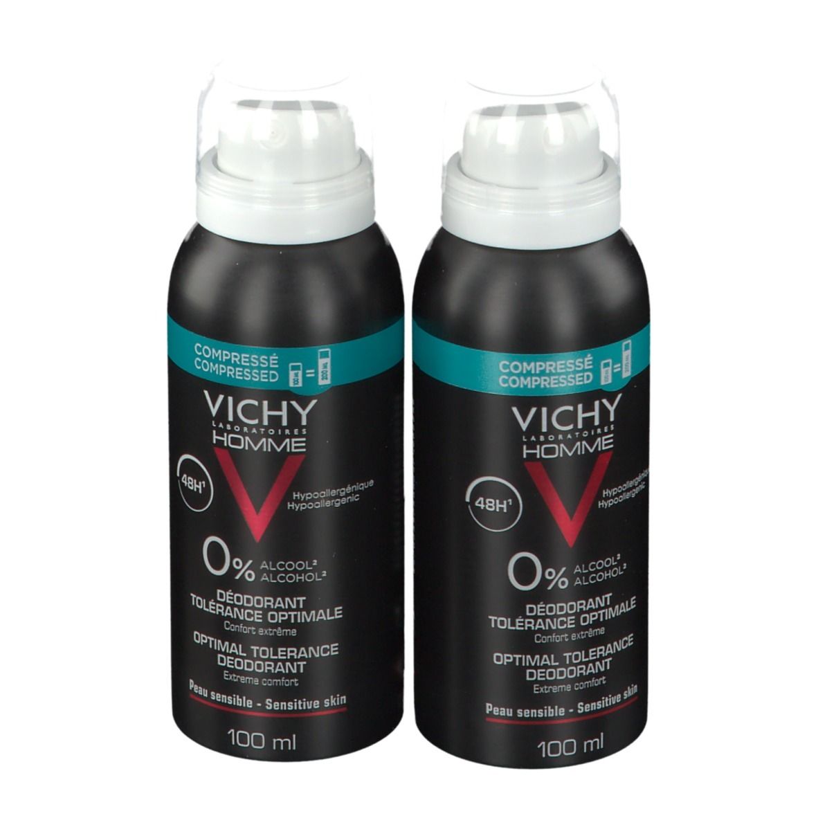 Vichy Homme Déodorant Tolérance Optimale 48h DUO