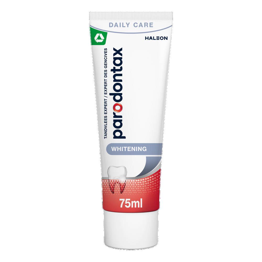 Tube de dentifrice Parodontax Whitening. 75ml. Blanchiment.