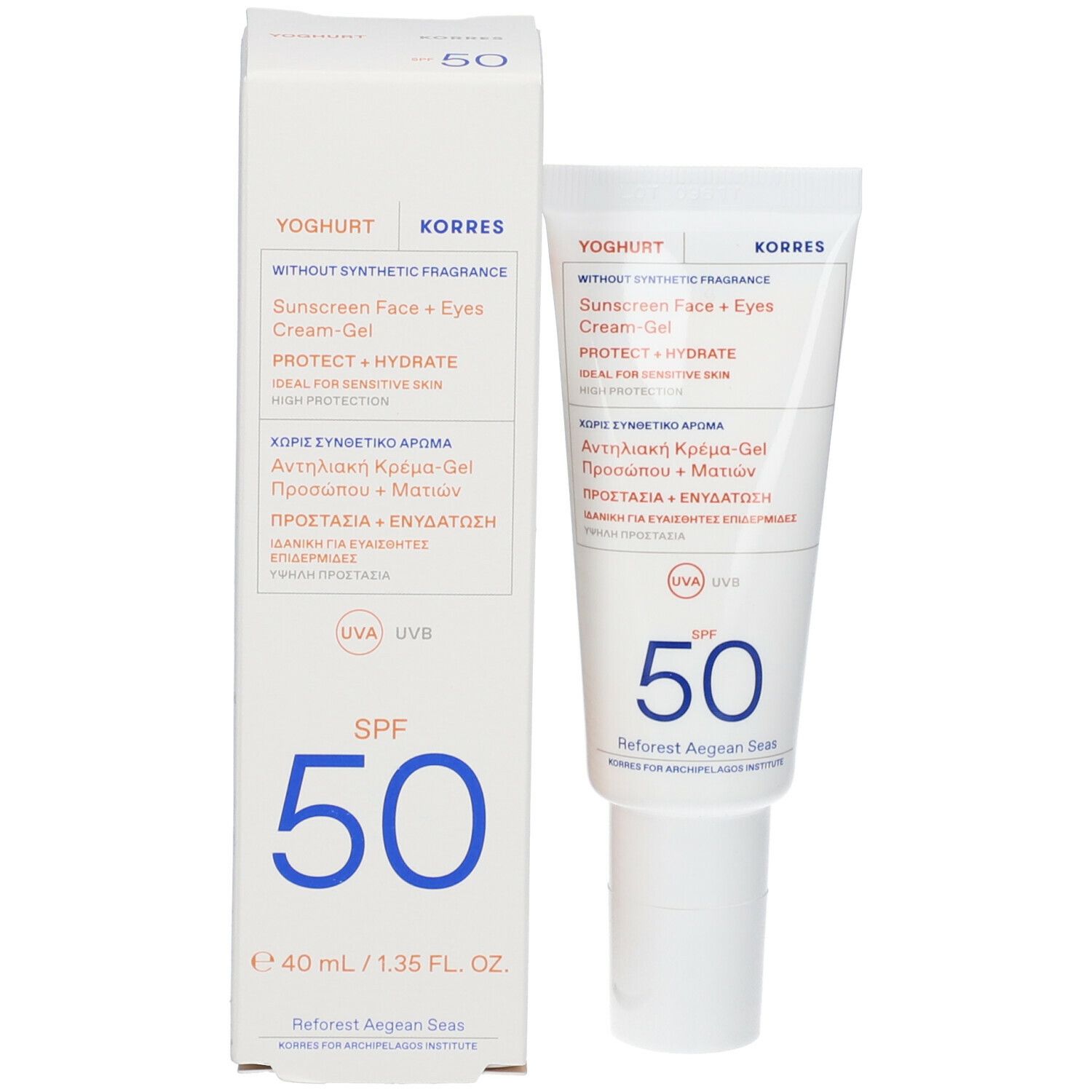 Korres Yoghurt Sunscreen Cream-Gel Face & Eyes SPF50